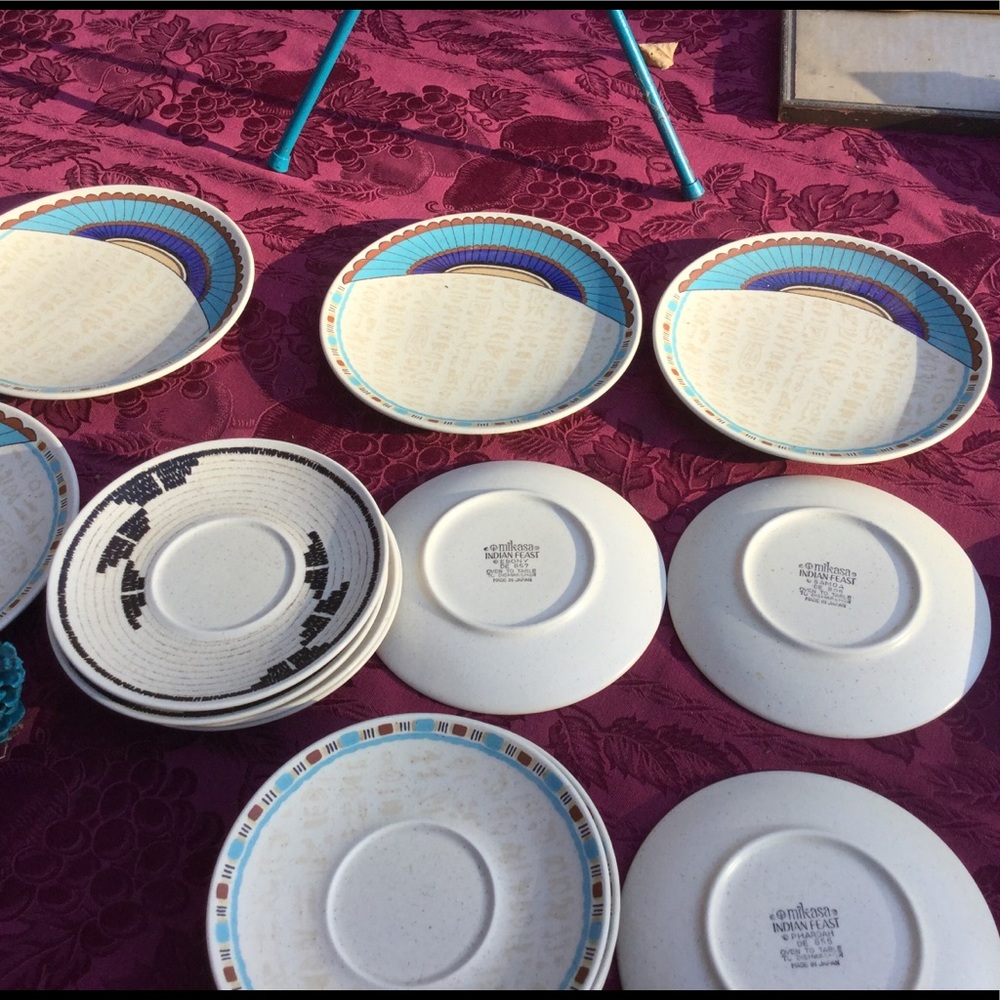 MIKASA  DINNERWARE Stoneware POTTERY   Indian Feast Retired